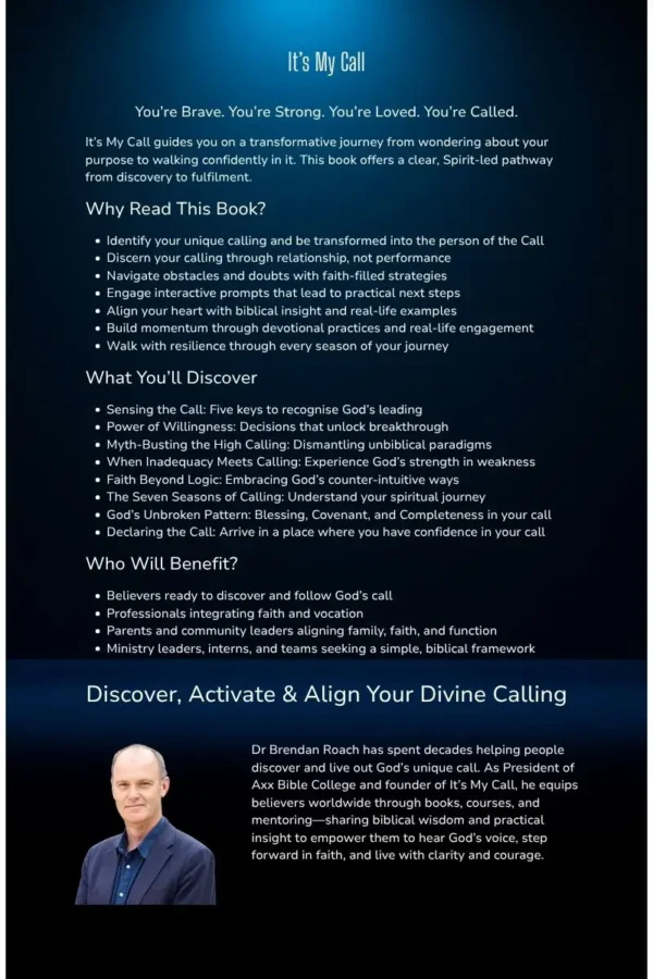 Its My Call 800 x 1200 Book Cover Back